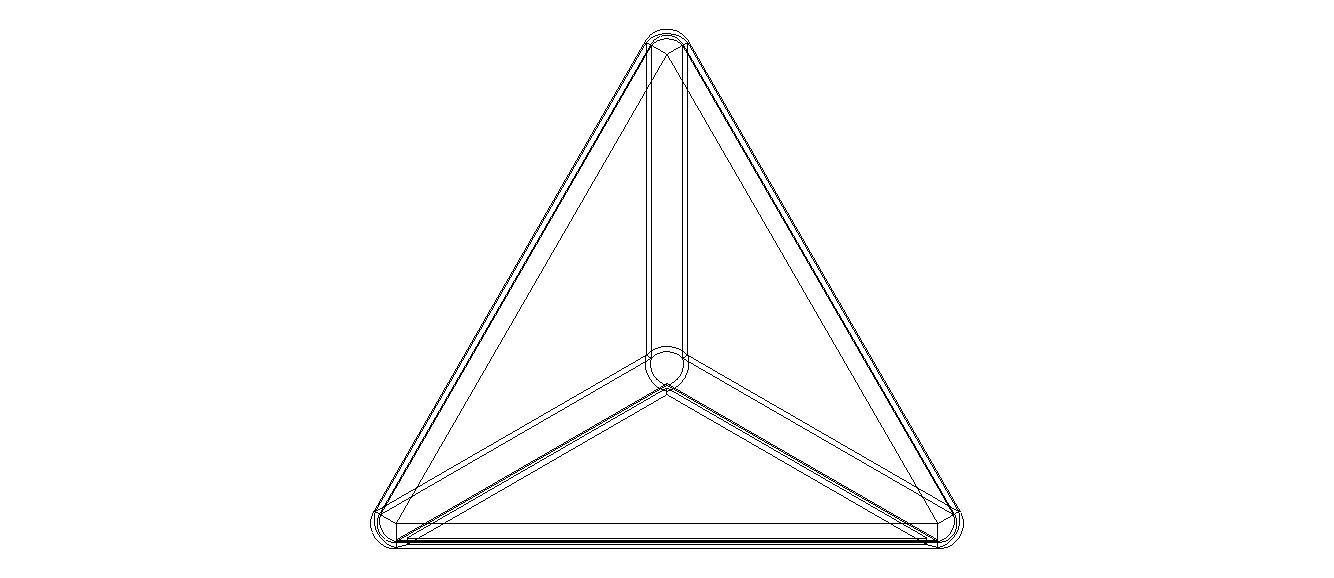 Wireframe Tetrahedron 3D print model_16