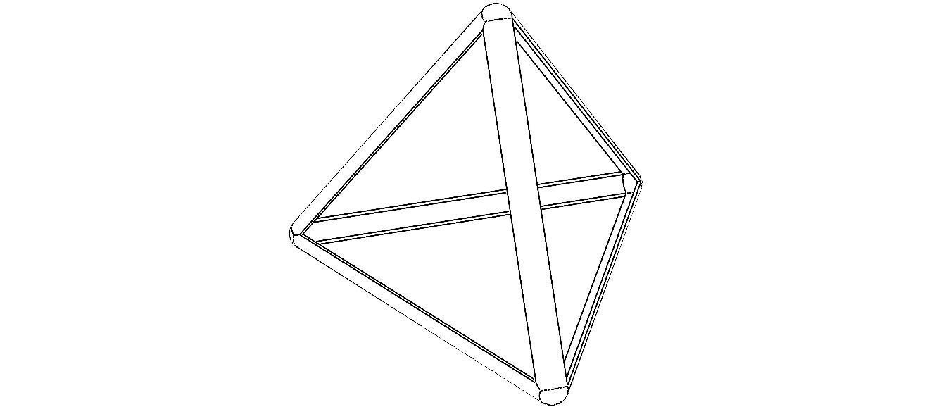 Wireframe Tetrahedron 3D print model_6