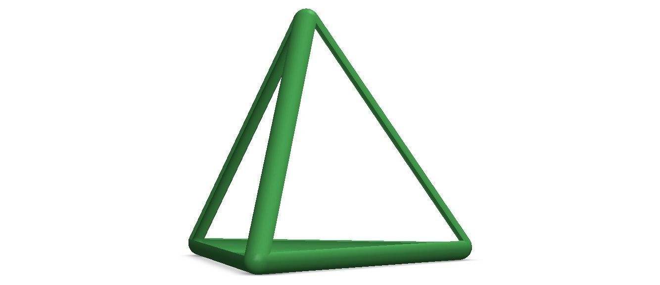 Wireframe Tetrahedron 3D print model_37