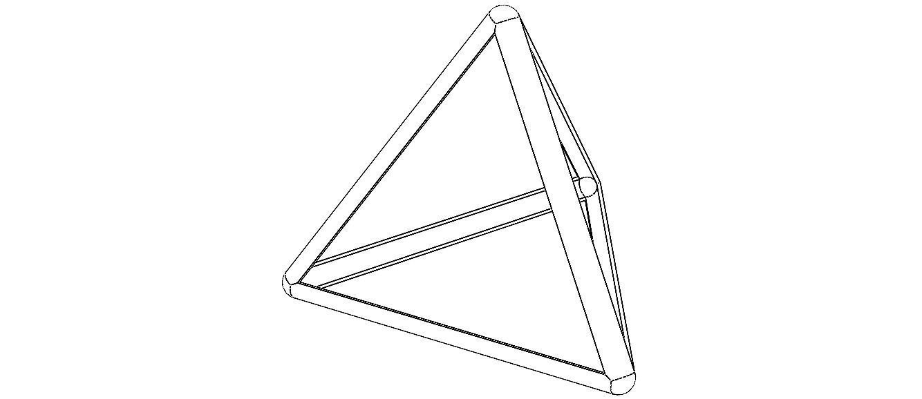 Wireframe Tetrahedron 3D print model_10