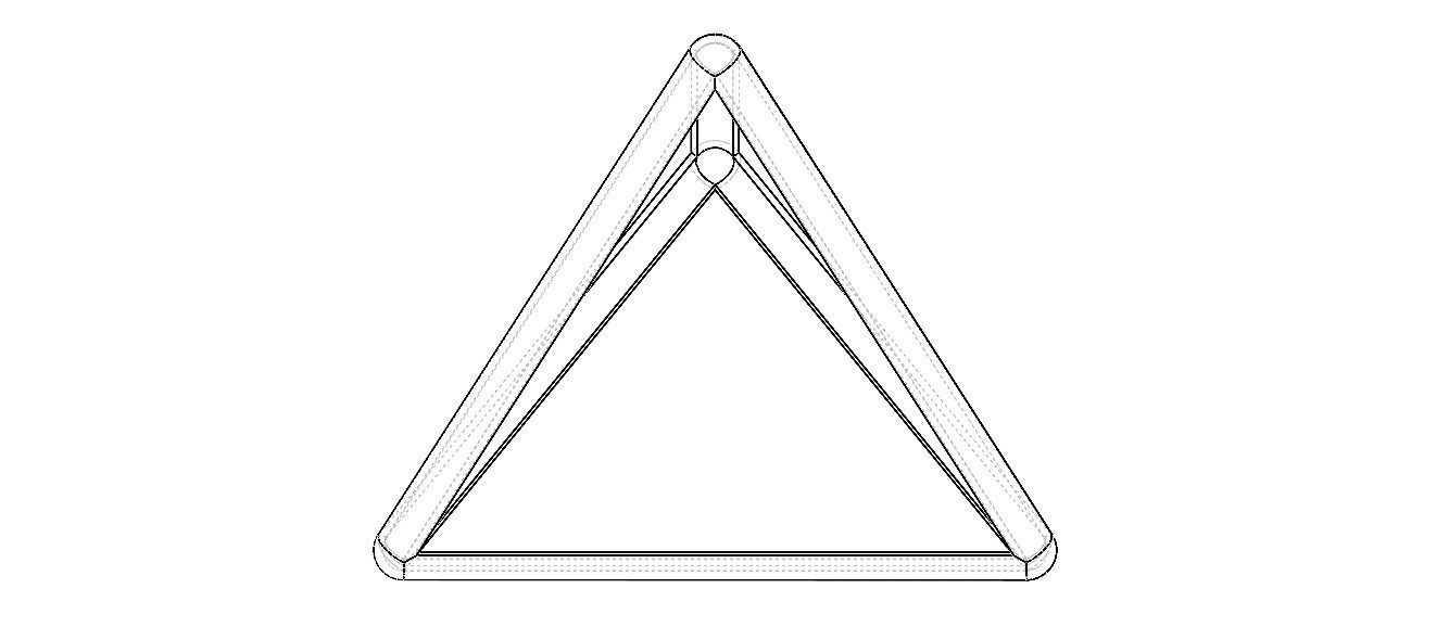 Wireframe Tetrahedron 3D print model_19