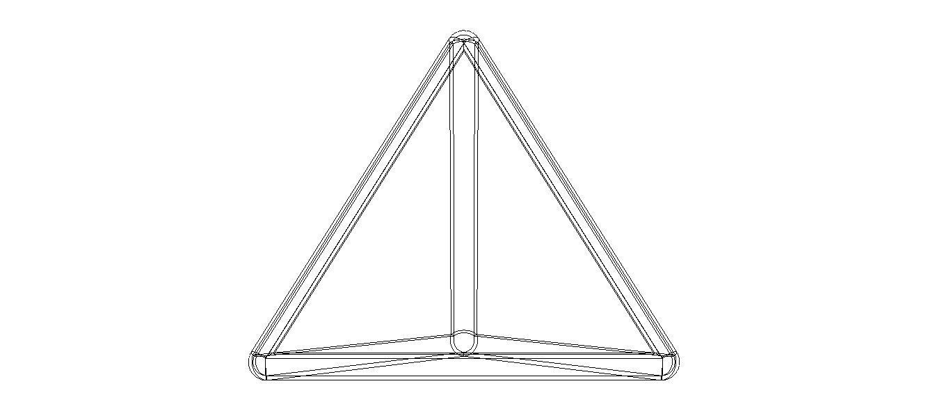 Wireframe Tetrahedron 3D print model_24
