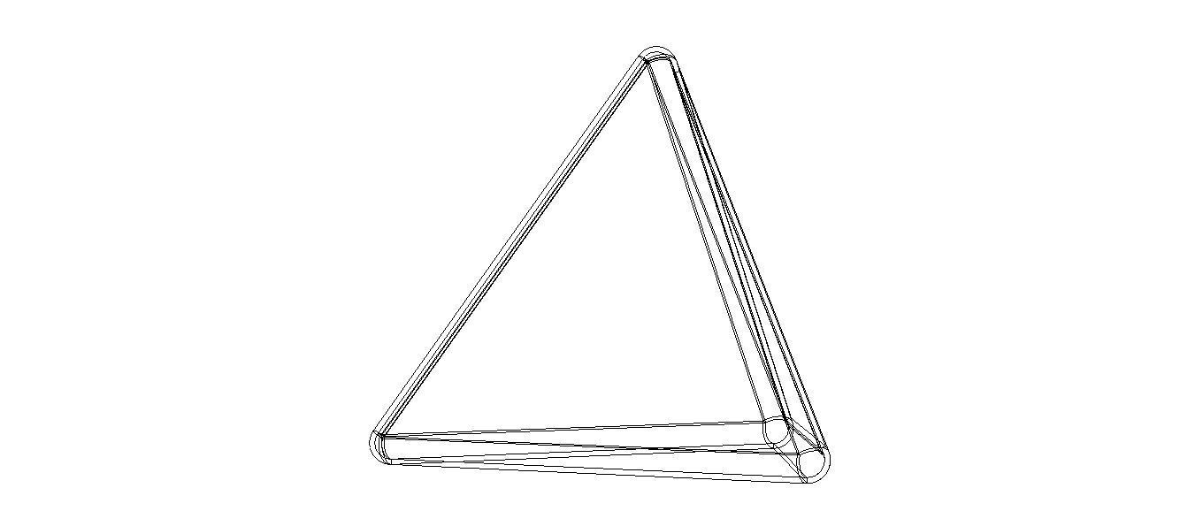 Wireframe Tetrahedron 3D print model_40