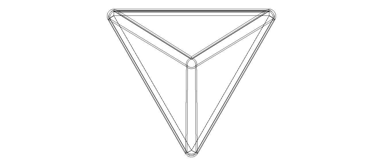 Wireframe Tetrahedron 3D print model_32