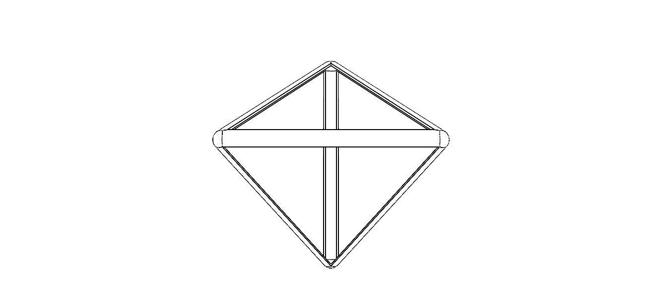 Wireframe Tetrahedron 3D print model_26