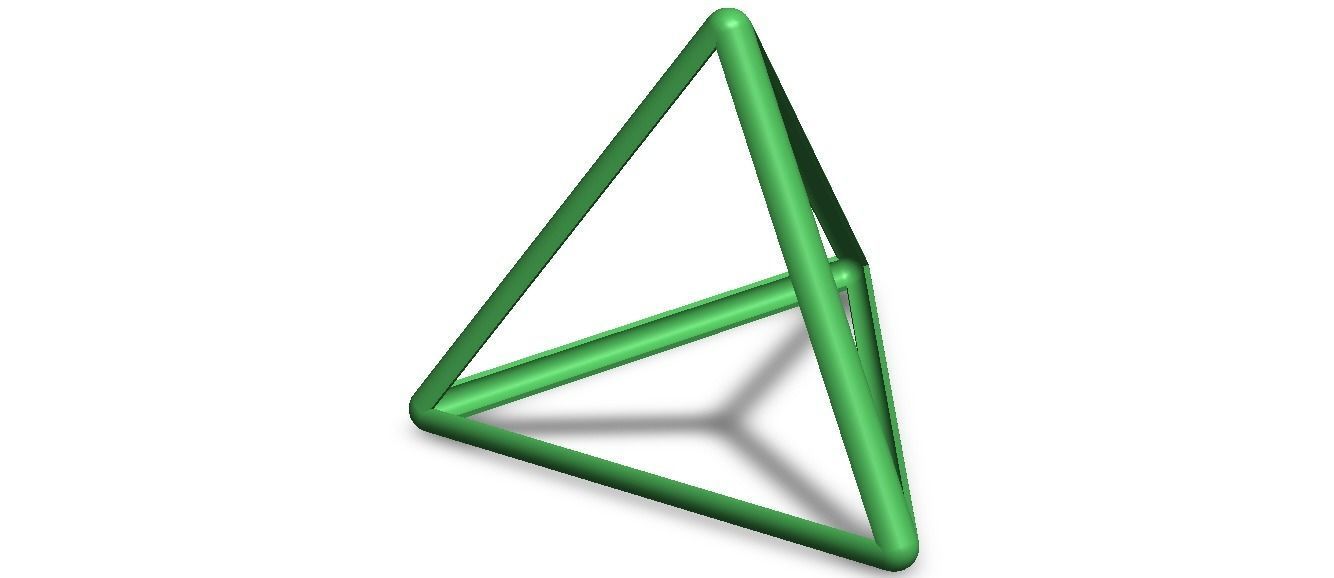 Wireframe Tetrahedron 3D print model_13