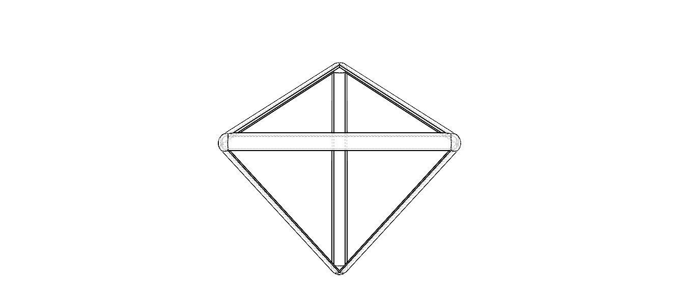 Wireframe Tetrahedron 3D print model_27