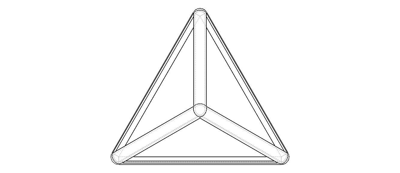 Wireframe Tetrahedron 3D print model_15