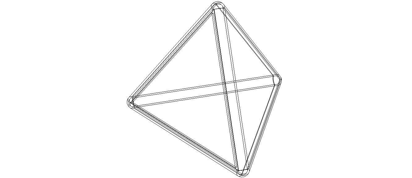 Wireframe Tetrahedron 3D print model_8