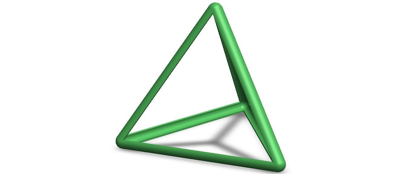 Wireframe Tetrahedron 3D print model_5