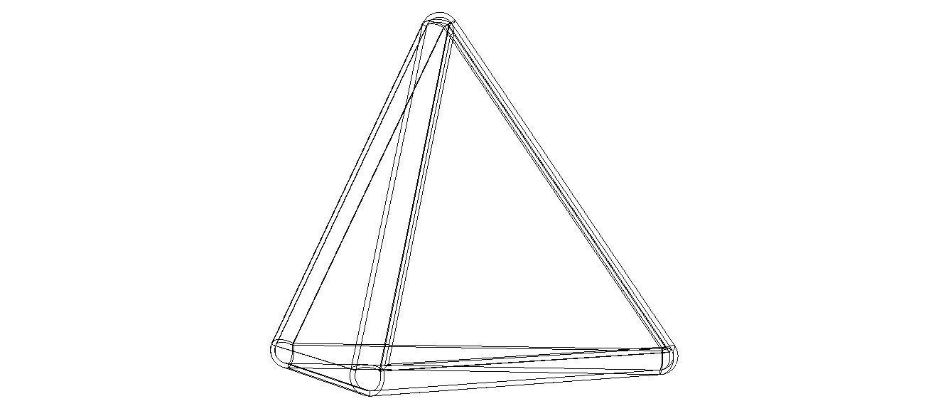 Wireframe Tetrahedron 3D print model_36