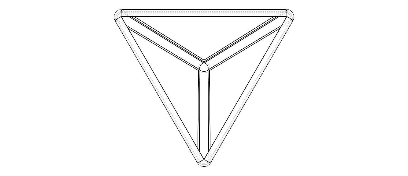 Wireframe Tetrahedron 3D print model_31