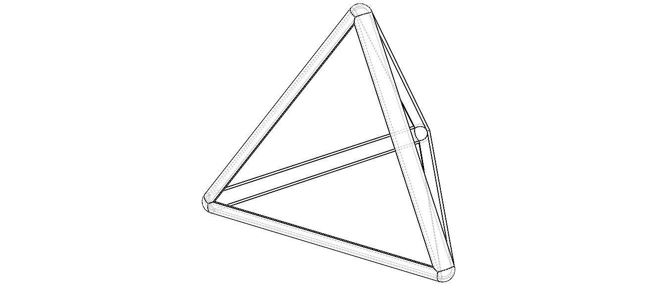Wireframe Tetrahedron 3D print model_11