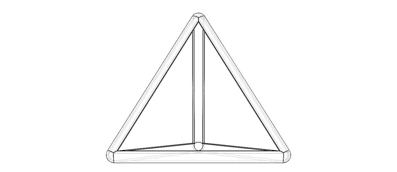 Wireframe Tetrahedron 3D print model_23