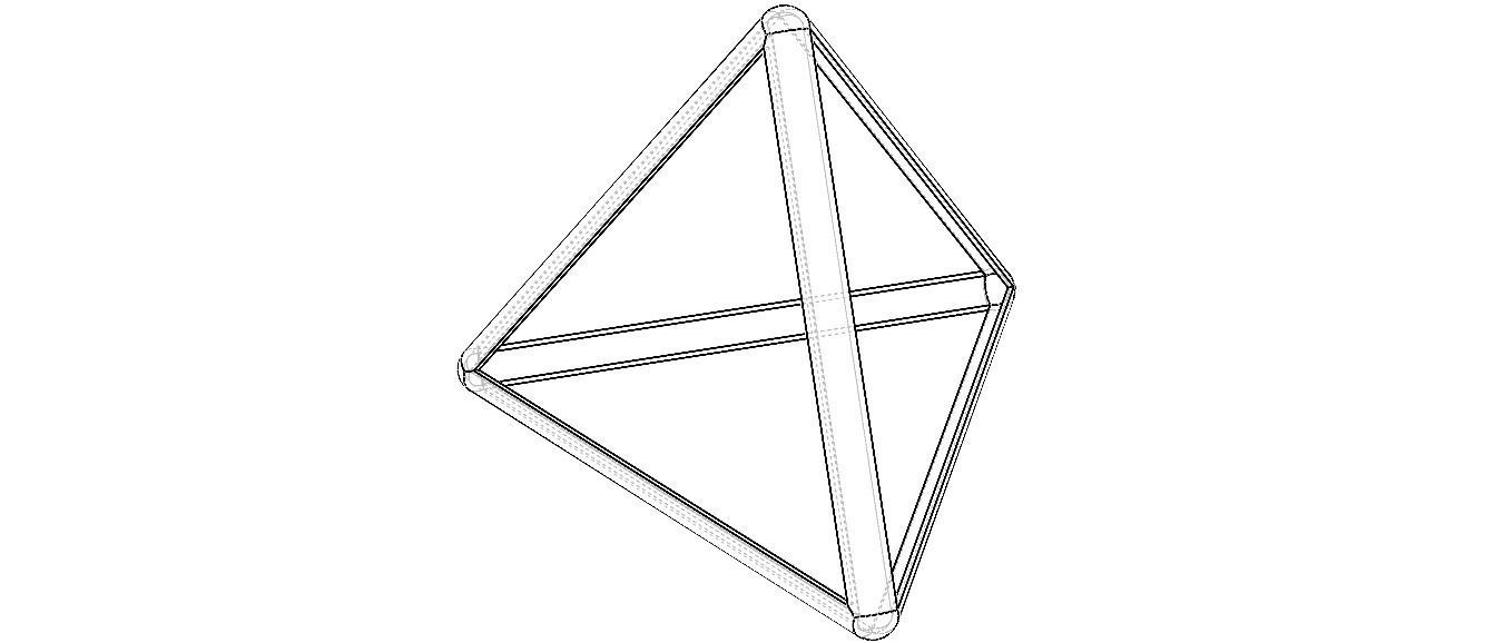 Wireframe Tetrahedron 3D print model_7