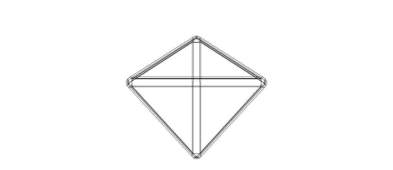 Wireframe Tetrahedron 3D print model_28