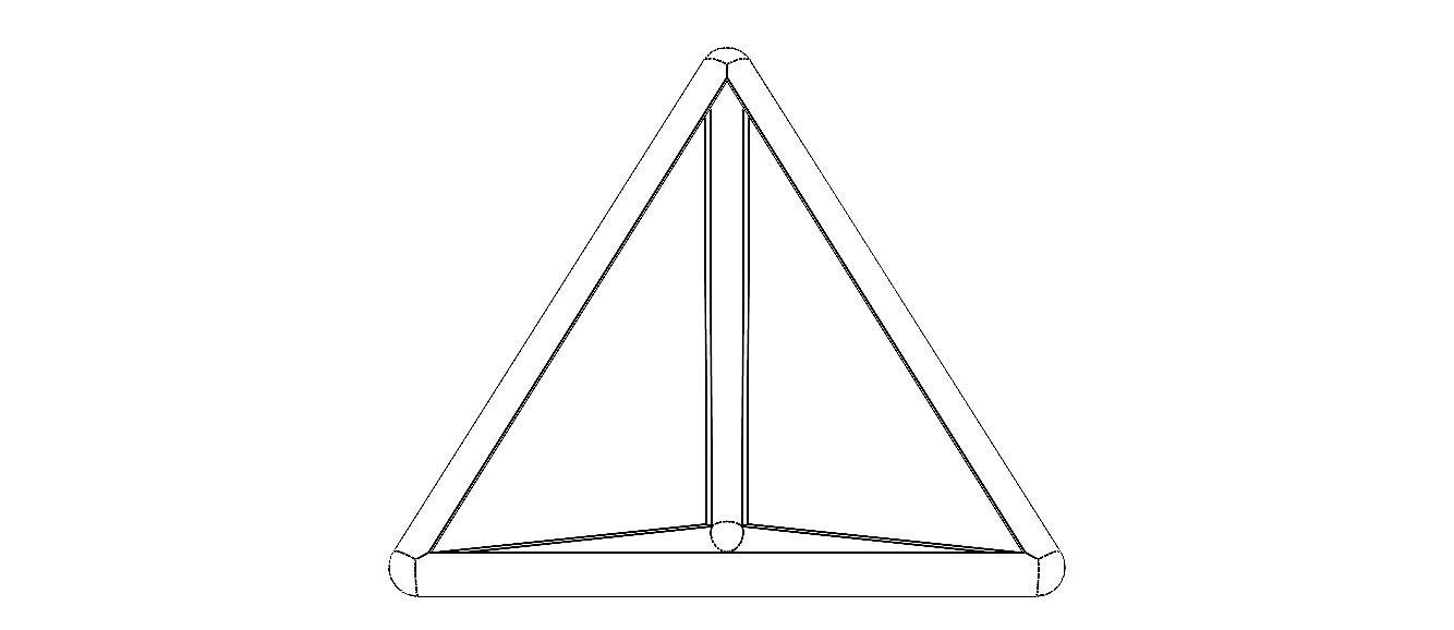 Wireframe Tetrahedron 3D print model_22