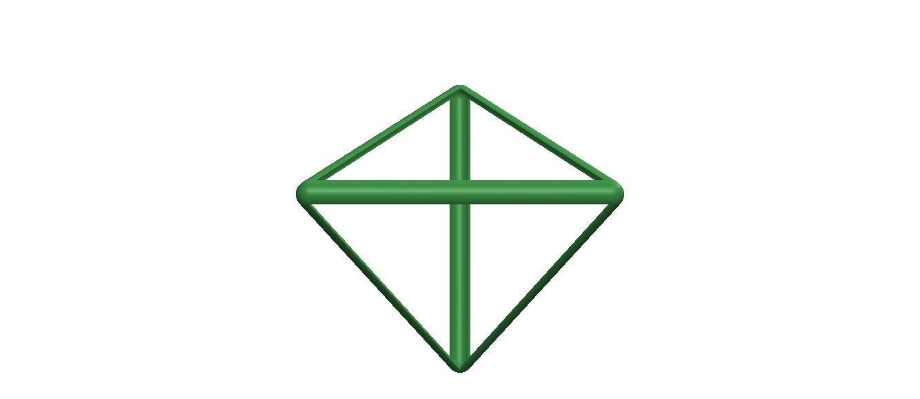 Wireframe Tetrahedron 3D print model_29