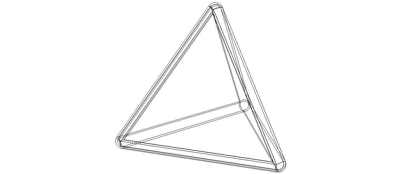 Wireframe Tetrahedron 3D print model_4