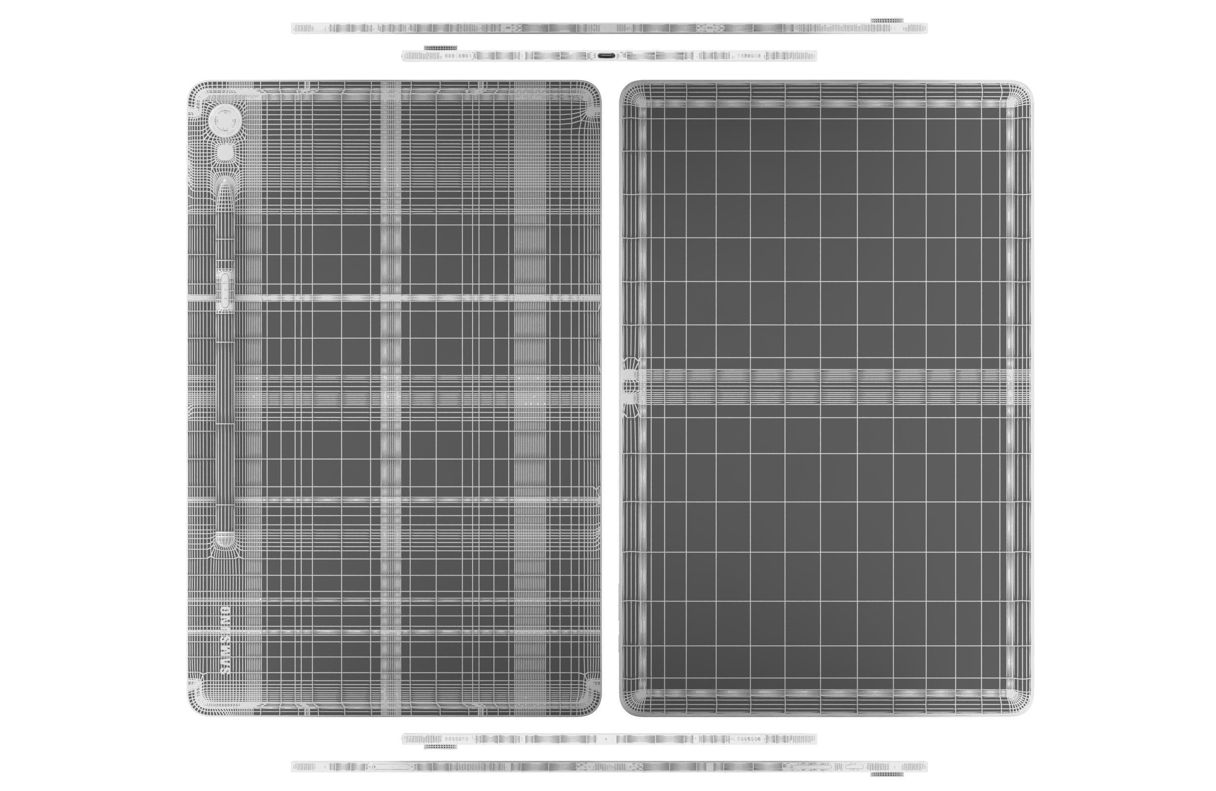 Samsung Galaxy Tab S9 White Low-poly 3D model_17