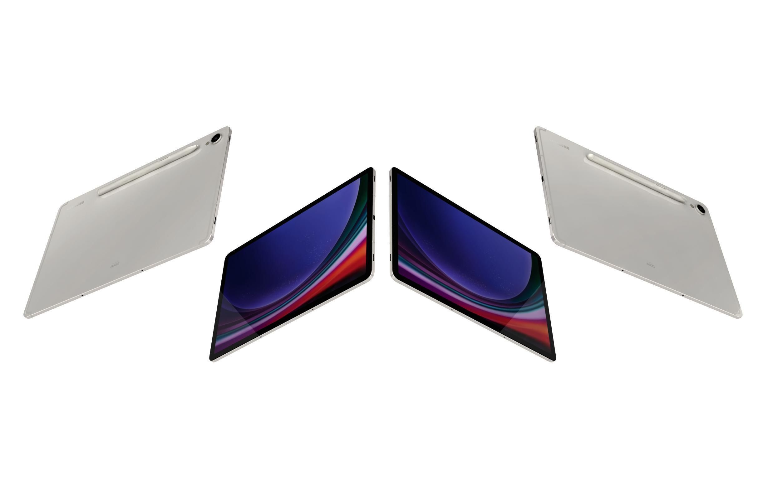 Samsung Galaxy Tab S9 White Low-poly 3D model_5