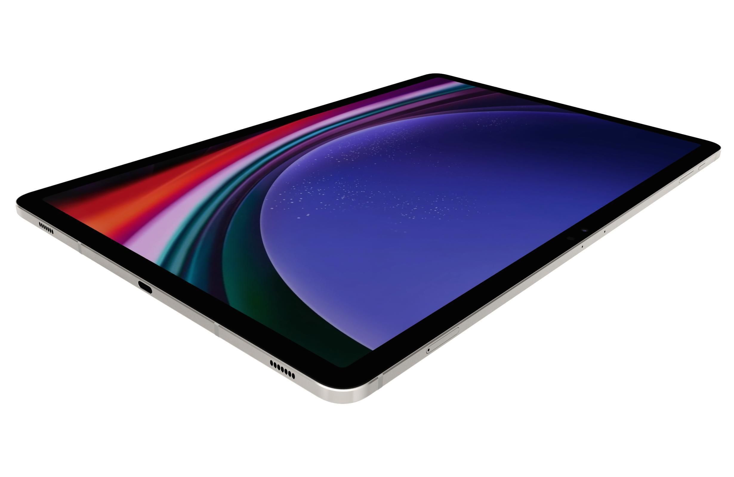 Samsung Galaxy Tab S9 White Low-poly 3D model_13