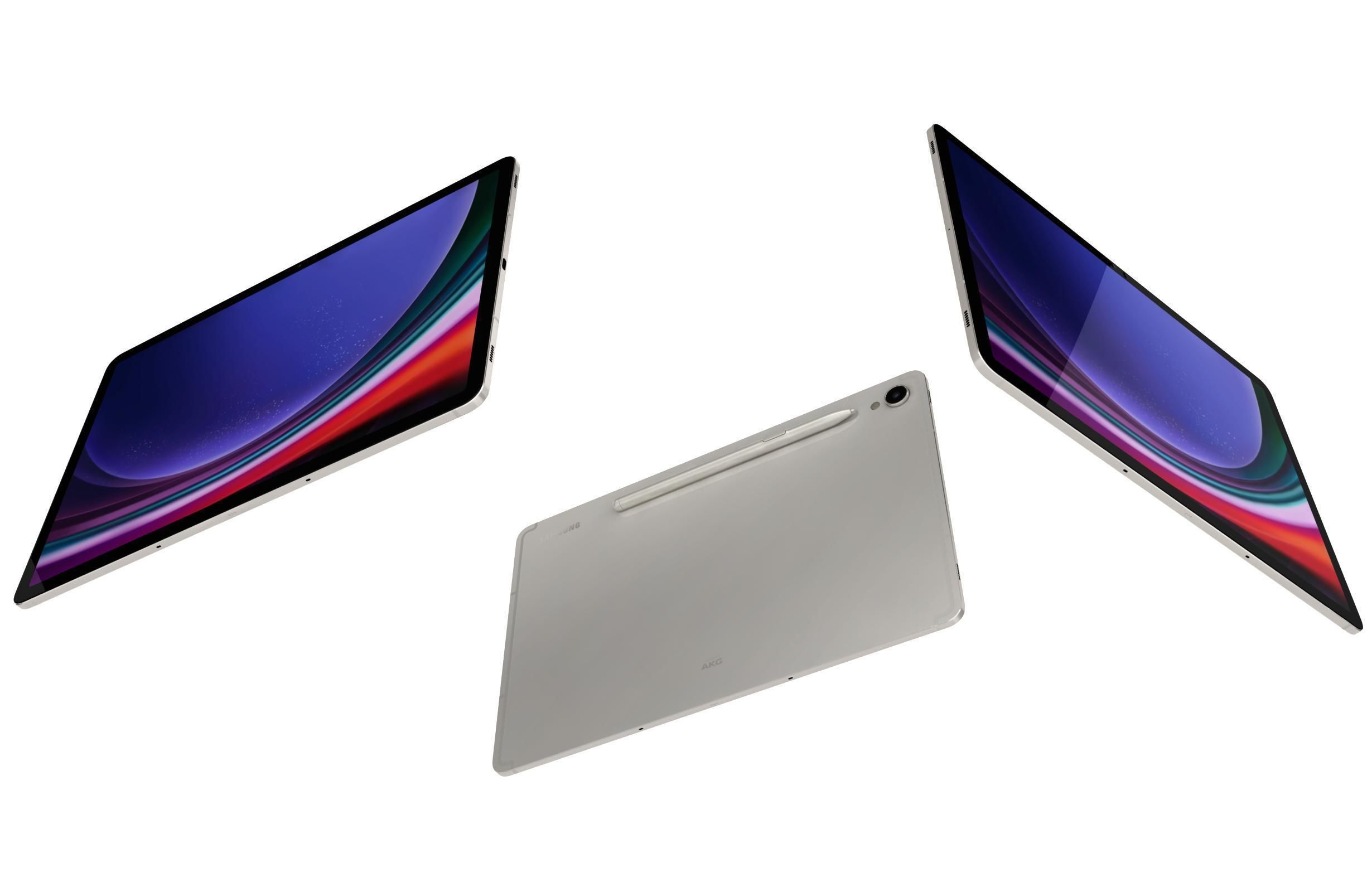 Samsung Galaxy Tab S9 White Low-poly 3D model_2