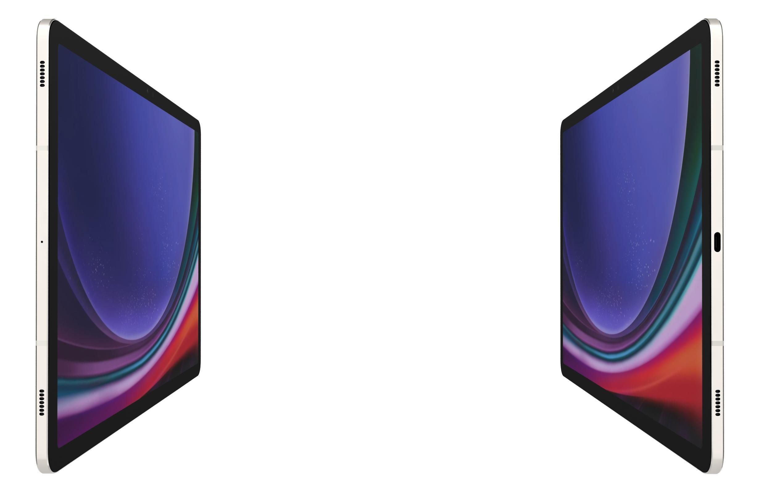 Samsung Galaxy Tab S9 White Low-poly 3D model_8