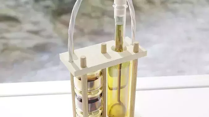 Honey And Oil Souvenir Low-poly 3D model 6