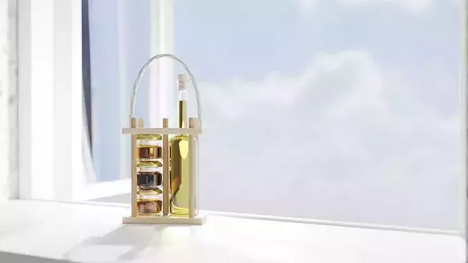 Honey And Oil Souvenir Low-poly 3D model 3