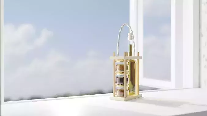 Honey And Oil Souvenir Low-poly 3D model 4