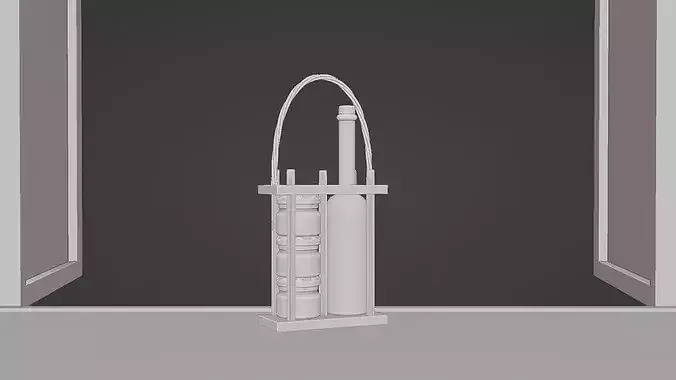 Honey And Oil Souvenir Low-poly 3D model 7