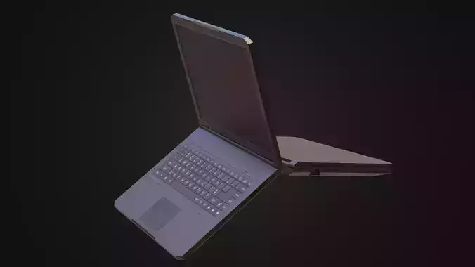 Black Oldschool Laptop Notebook