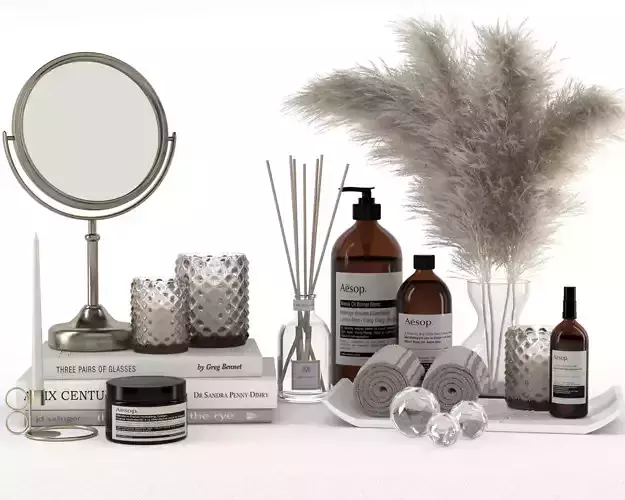 Decorative set 14 - Bathroom accessories 3D model