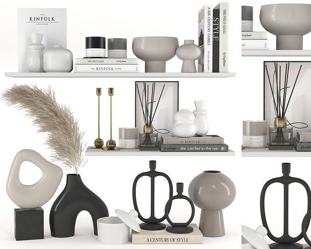 Decorative set 15 - H and M decor set 3D model