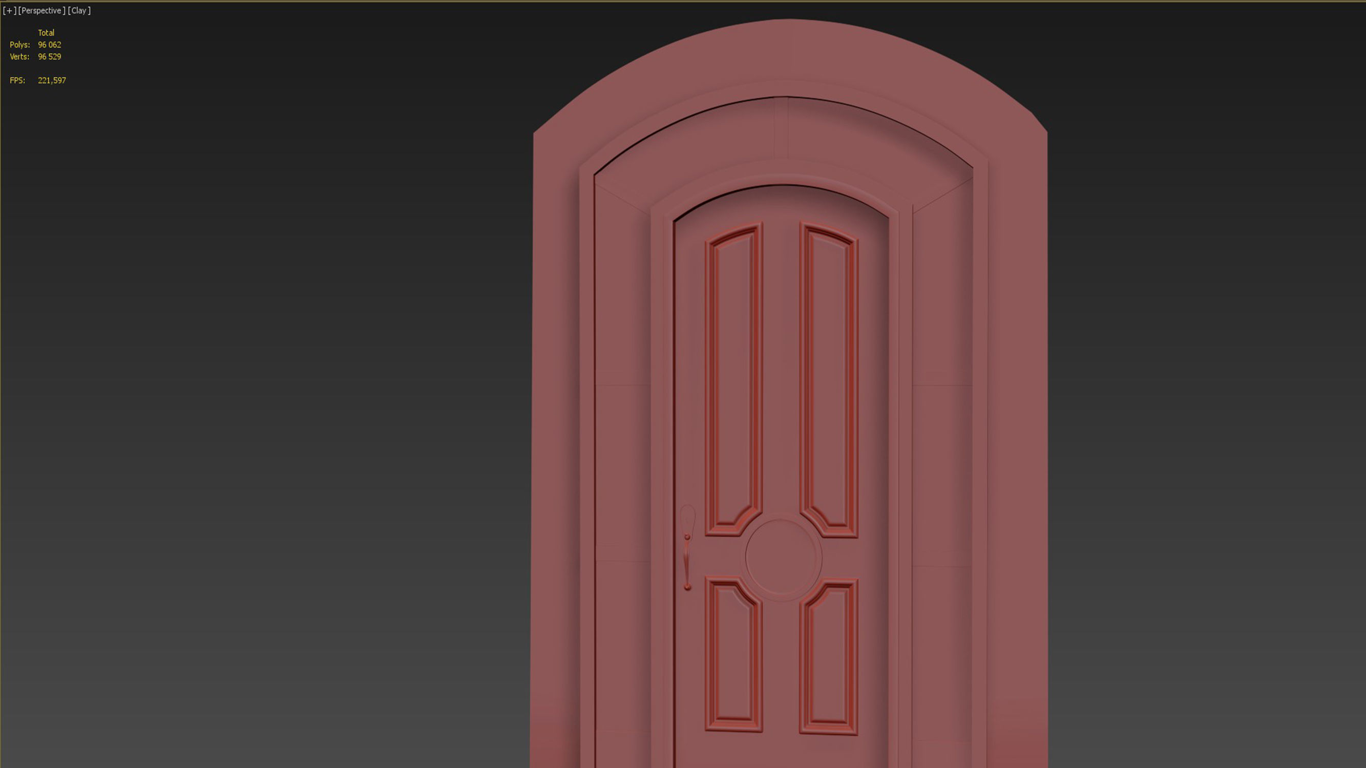 Entrance classic door 92 3D model_13