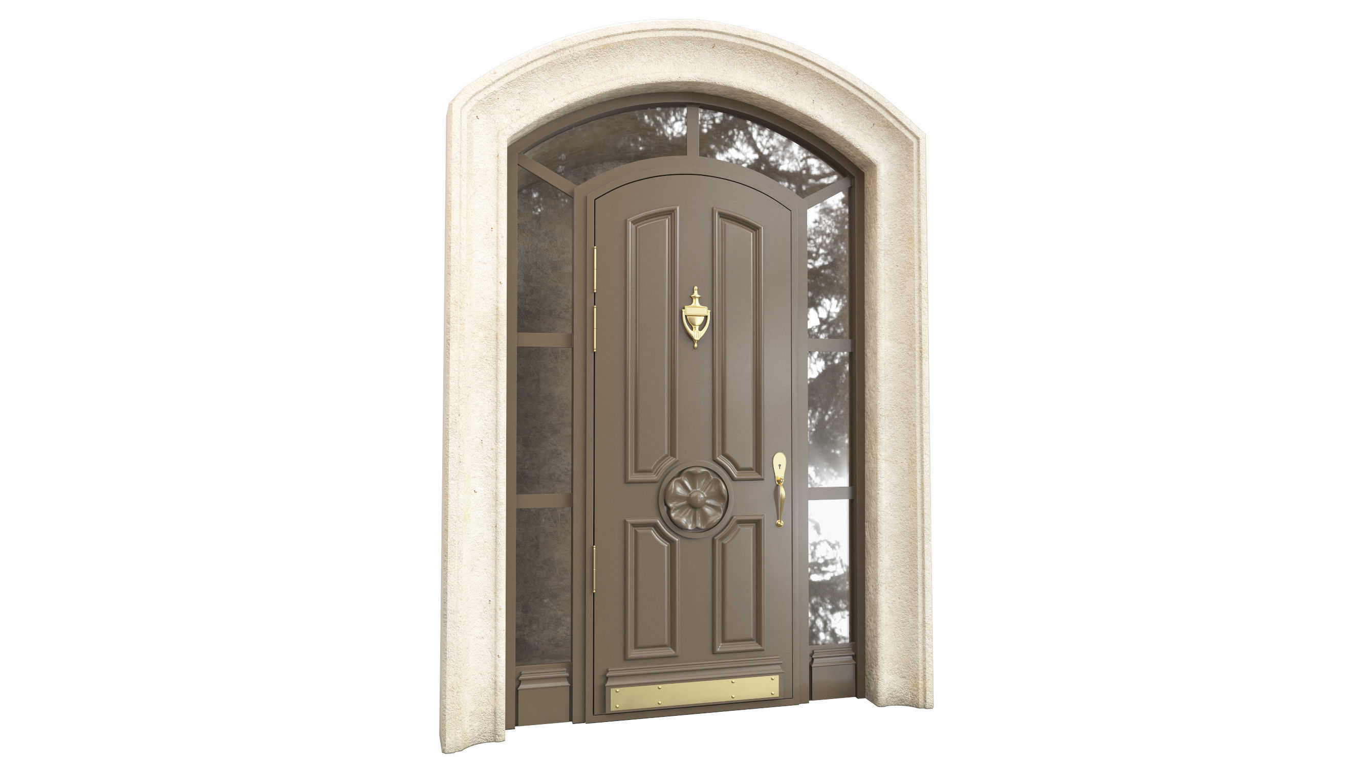 Entrance classic door 92 3D model_4