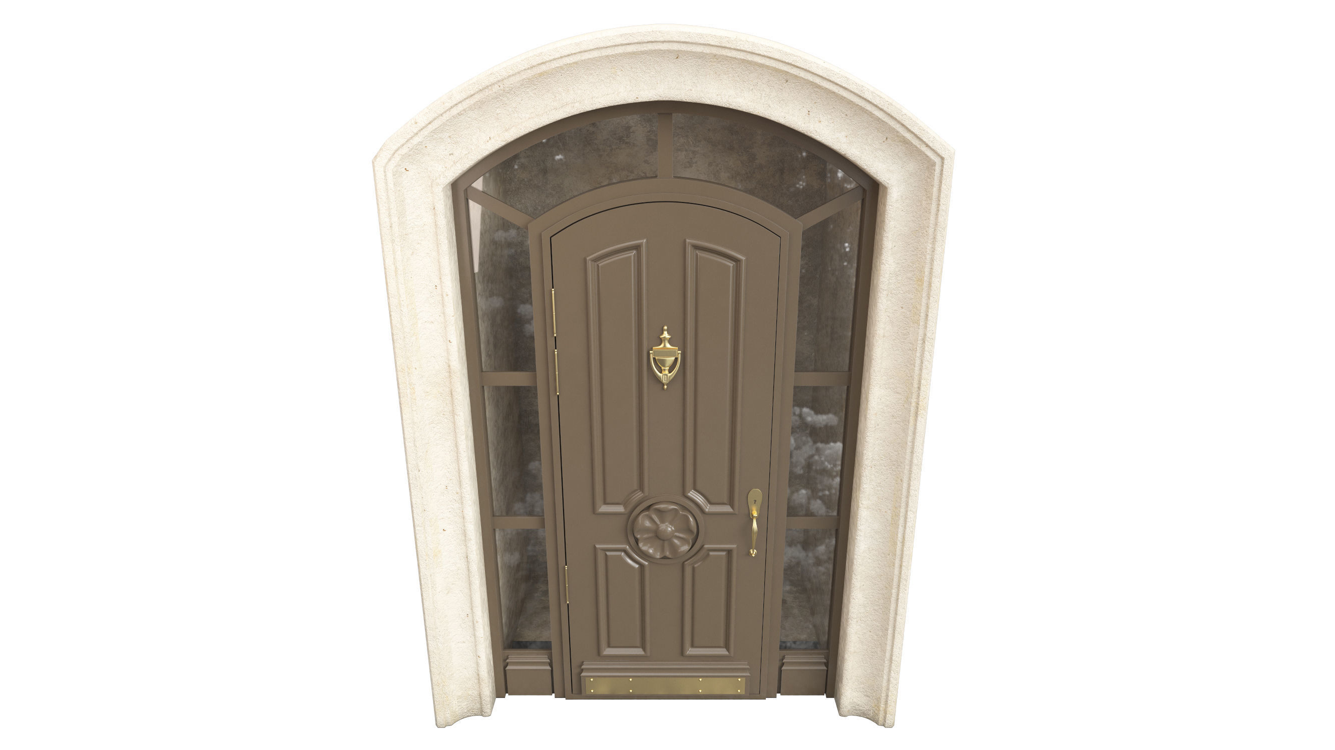 Entrance classic door 92 3D model_5