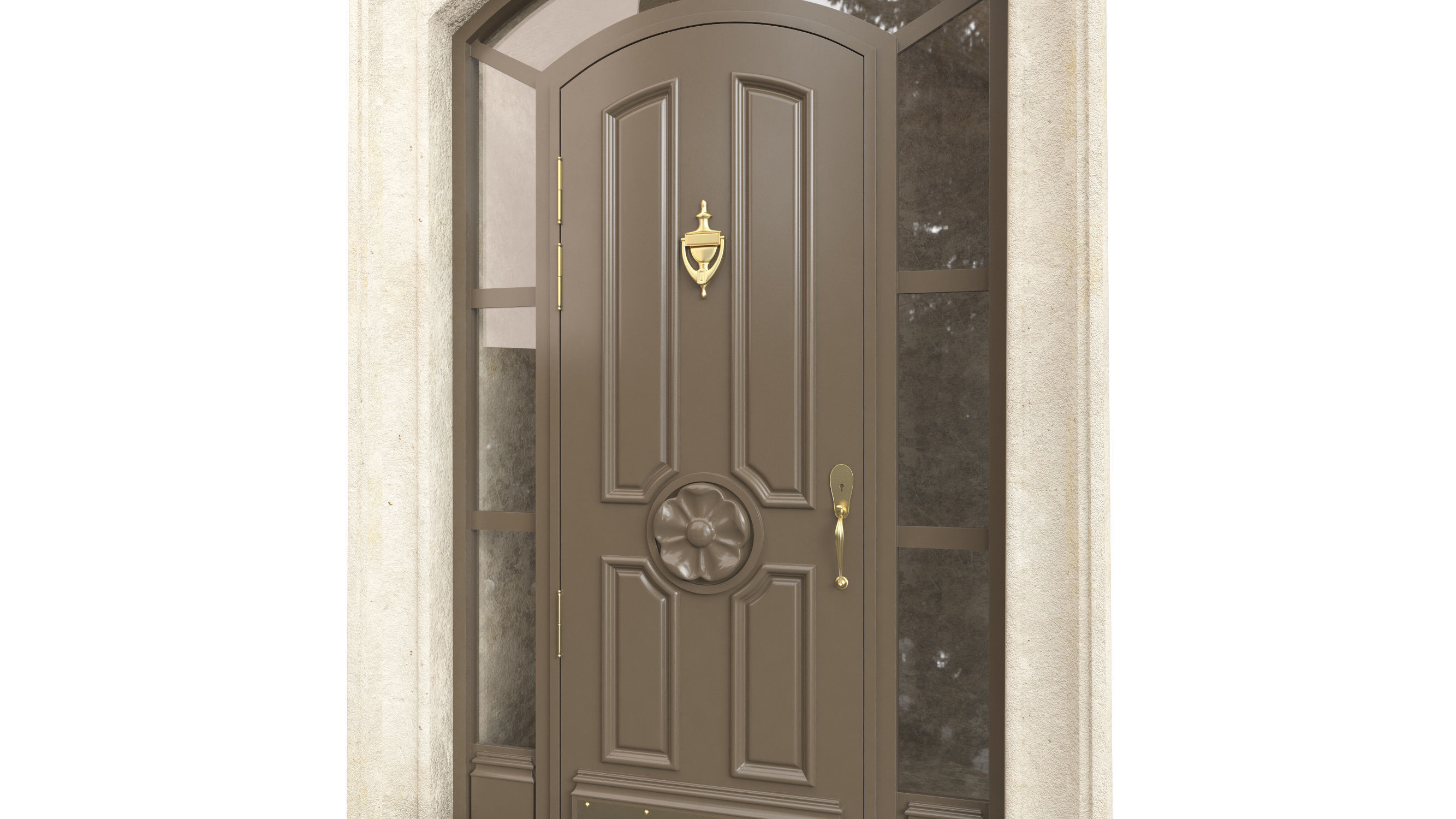 Entrance classic door 92 3D model_2