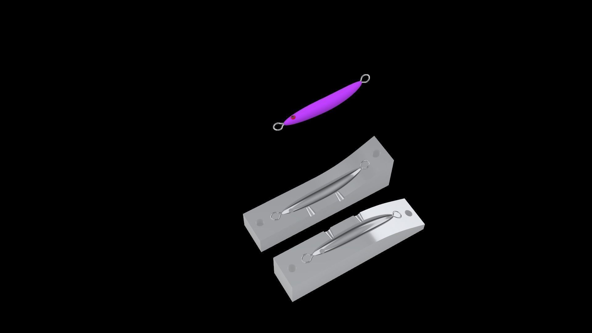 3d model bend  jig lure 3D model_1