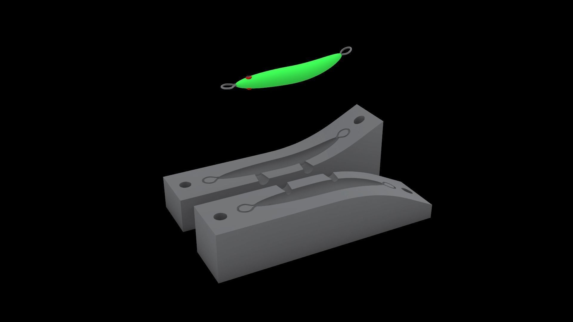 3d model bend  jig lure 3D model_4