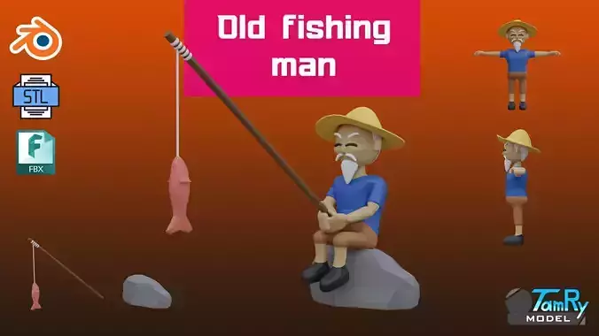 Old Fishing man
