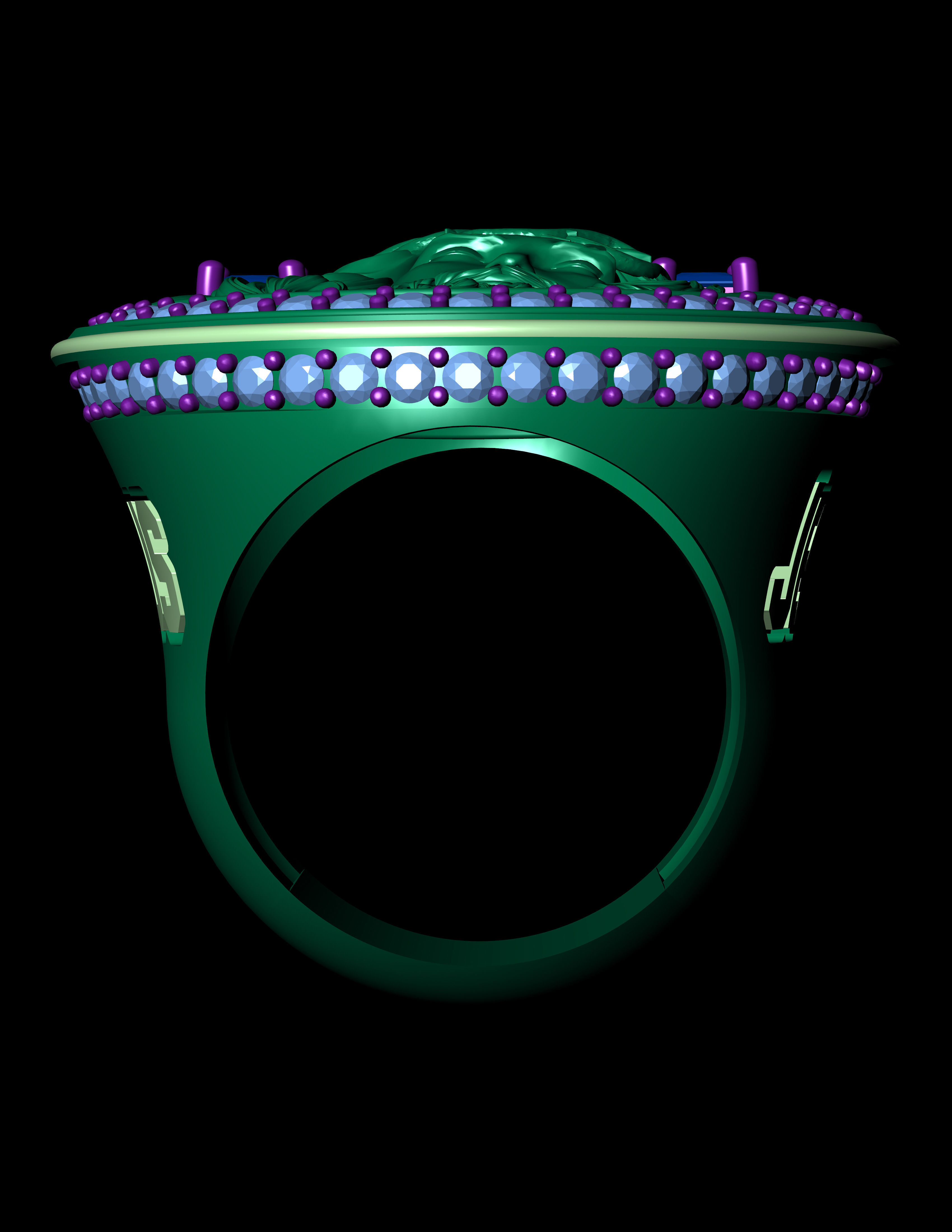 Jesus Diamond Ring 3d Print Model 3D print model_16