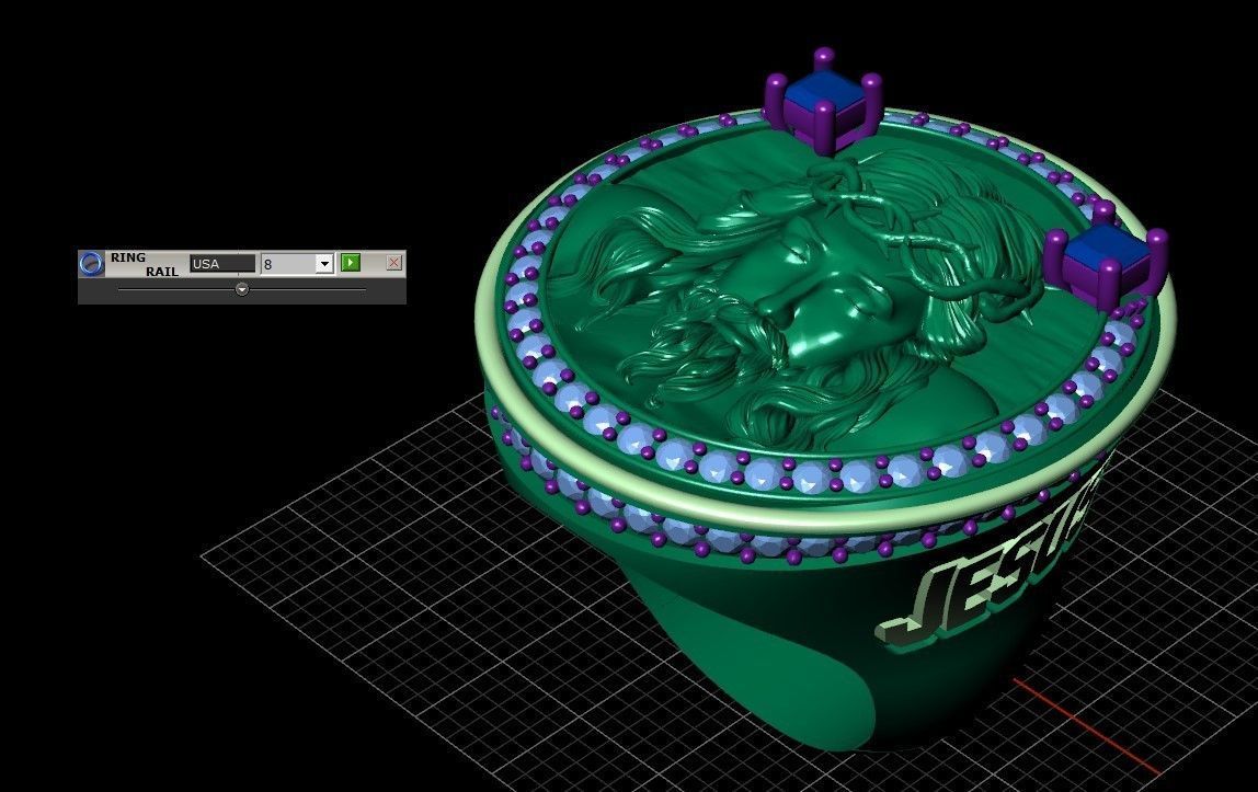 Jesus Diamond Ring 3d Print Model 3D print model_21