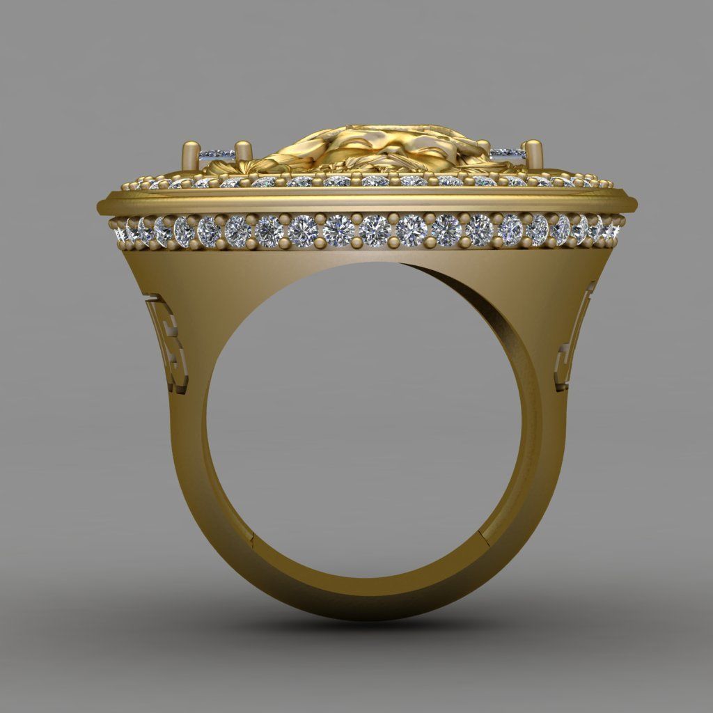 Jesus Diamond Ring 3d Print Model 3D print model_5