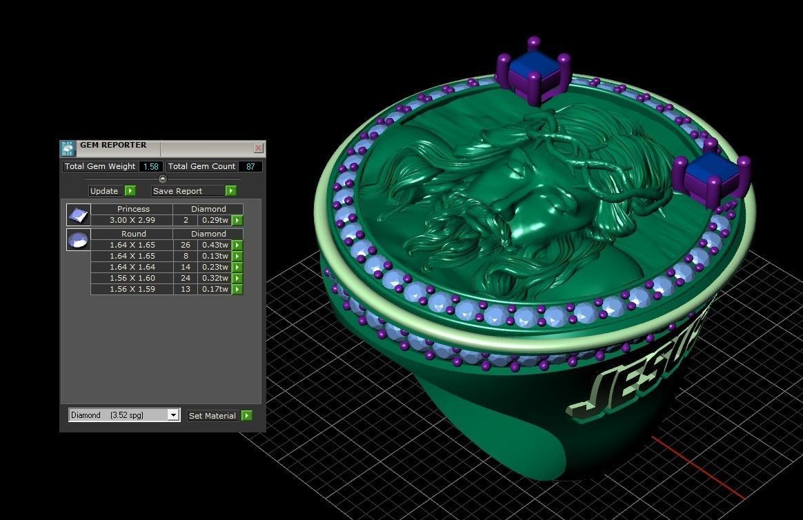 Jesus Diamond Ring 3d Print Model 3D print model_20