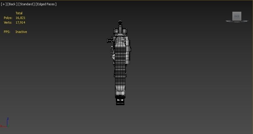 SCAR-H Gun and Green Camo Beret Low-poly 3D model_23