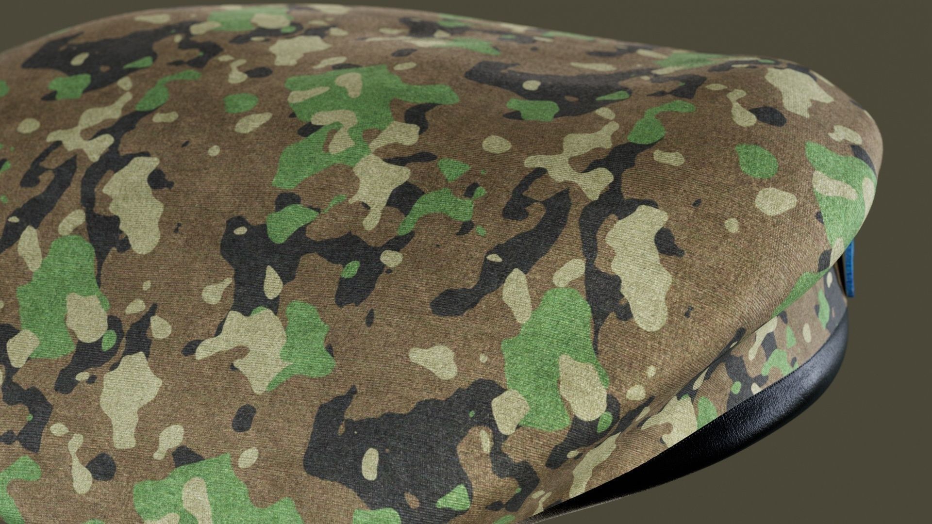 SCAR-H Gun and Green Camo Beret Low-poly 3D model_38