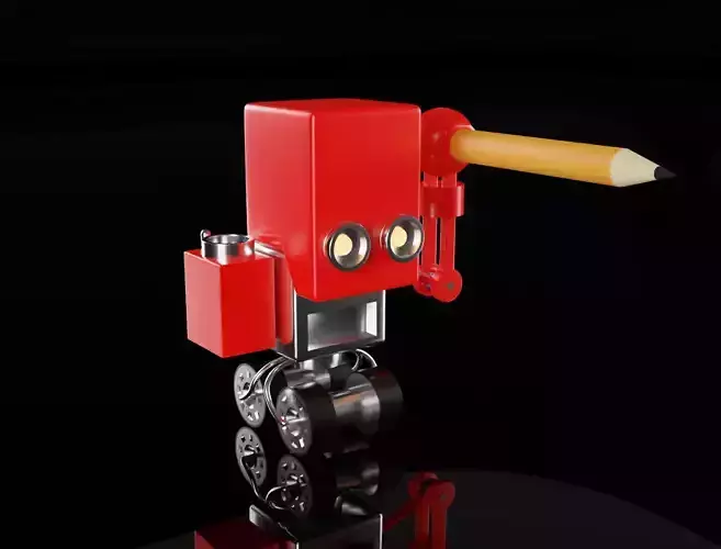Robot draftsman Set 3D model 3D model