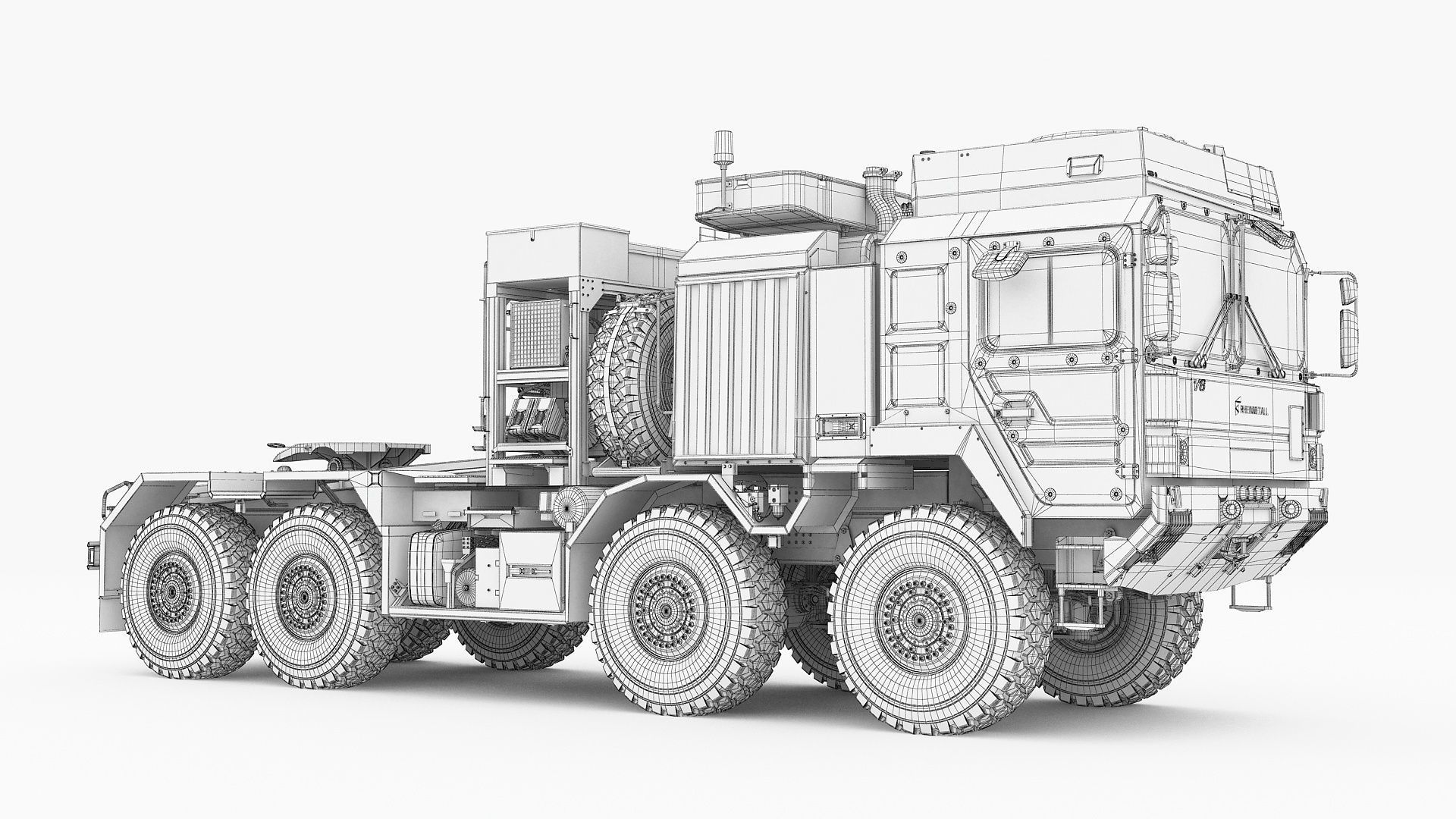 RMMV HX81 Tank transporter 3D model_19